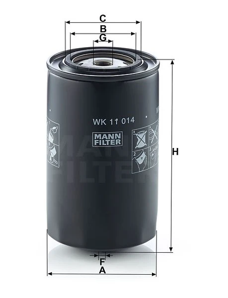 Palivový filter MANN FILTER WK 11 014