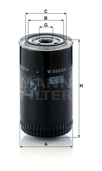 Olejový filter MANN FILTER W 950/24