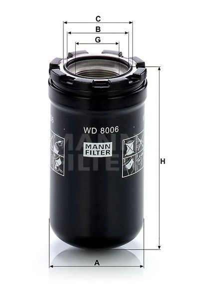 Filter hydrauliky MANN FILTER WD 8006