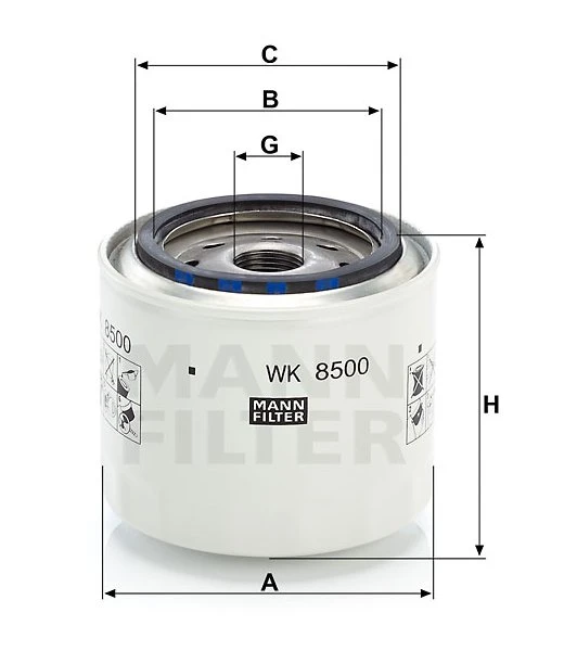 Palivový filter MANN FILTER WK 8500