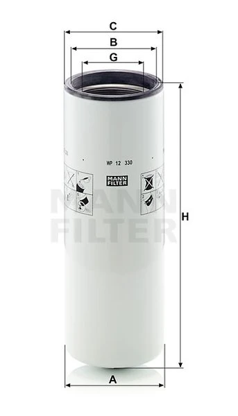 Olejový filter MANN FILTER WP 12 330