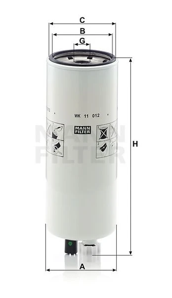 Palivový filter MANN FILTER WK 11 012