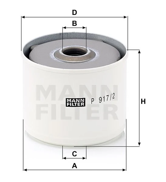 Palivový filter MANN FILTER P 917/2 x