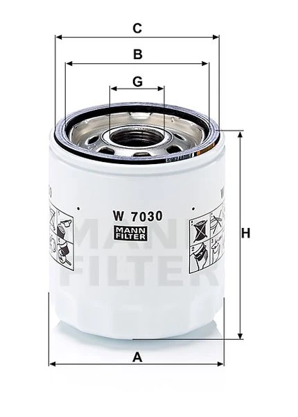 Olejový filter MANN FILTER W 7030
