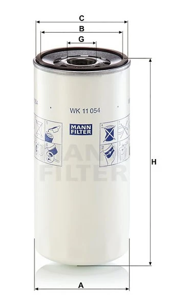 Palivový filter MANN FILTER WK 11 054