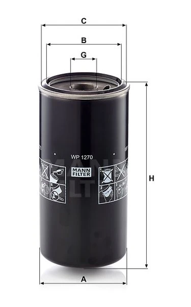 Olejový filter MANN FILTER WP 1270