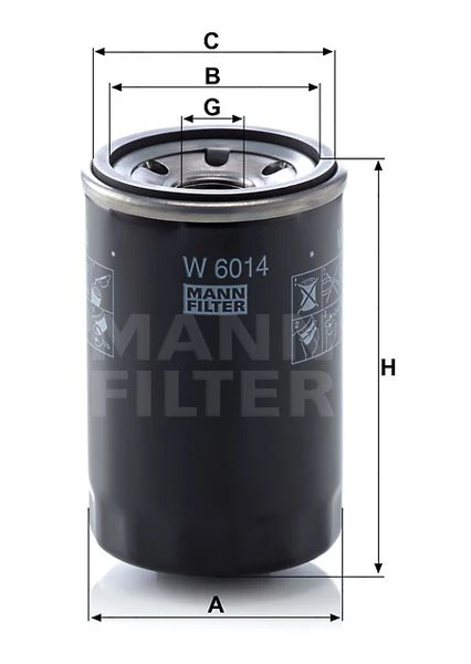 Olejový filter MANN FILTER W 6014