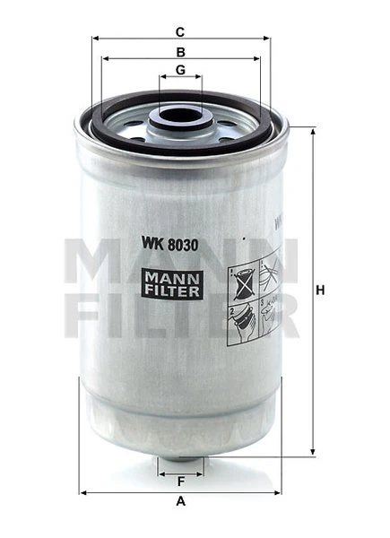 Palivový filter MANN FILTER WK 8030