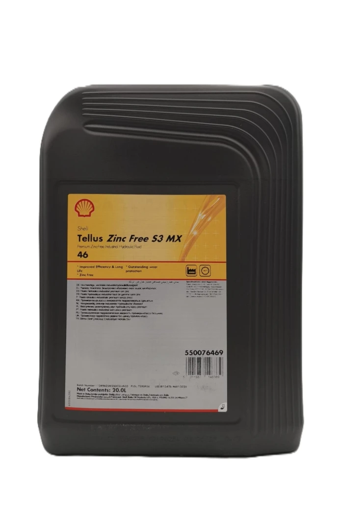 SHELL TELLUS ZINC FREE S3 MX 46 - 20l