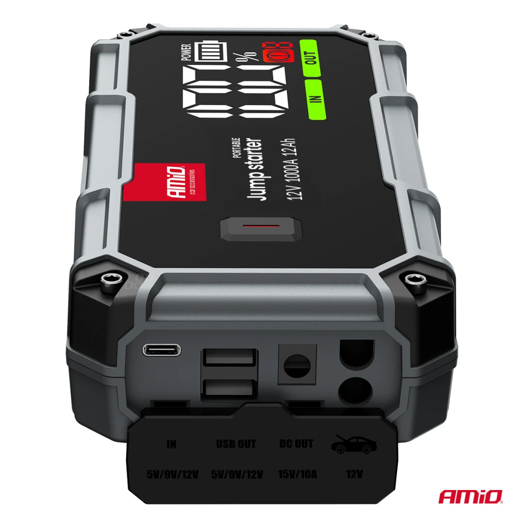AMIO Štartovacie zariadenie 3in1 12V 12Ah 1000A PRO