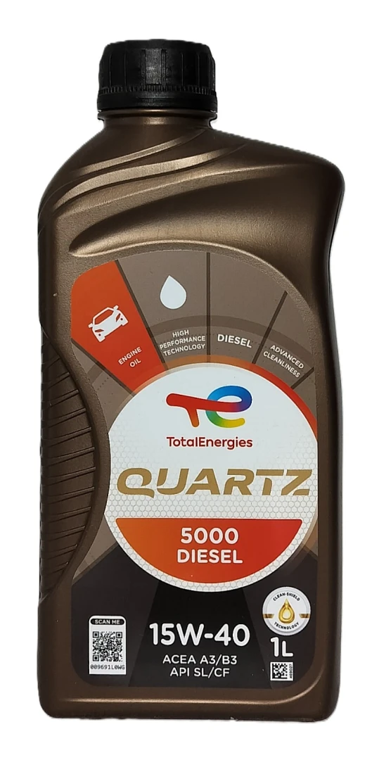 TOTAL QUARTZ 5000 DIESEL 15W-40 - 1l