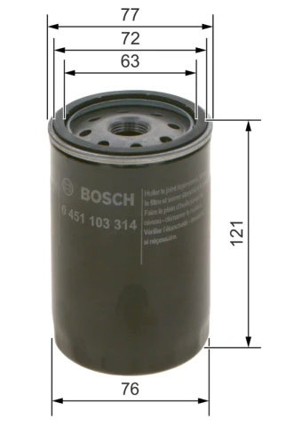 Olejový filter BOSCH 0 451 103 314
