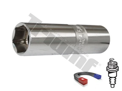 Hlavica sviečková 1/2" s magnetom, 16 mm