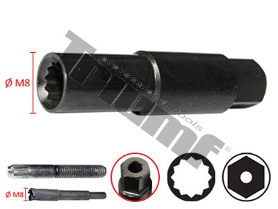 Povoľovacia hlavica štiftov M8 Fiat Ducato Hpi ,10mm upnutie, zredukovaná predná časť-  frezku 10140