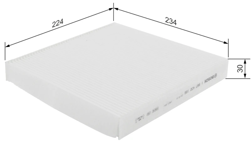 Kabínový filter BOSCH 1 987 432 166