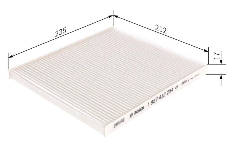 Kabínový filter BOSCH 1 987 432 254