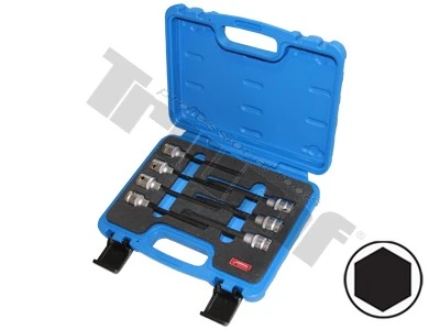 Sada 1/2" nadstavcov inbus, 7 dielna