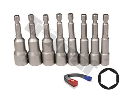 Sada 1/4" magnetických nadstavcov  6, 7, 8, 9, 10, 11, 12, 13mm