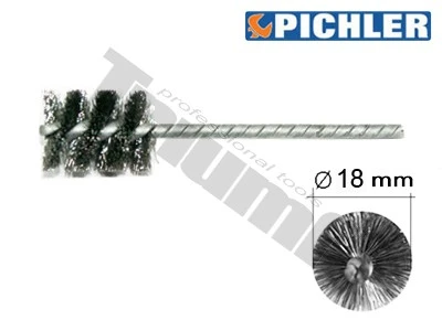 Nerezová kefka PICHLER na čistenie otvoru pre vstrekovač  Ø 18 mm, drôt  Ø 0,1 mm