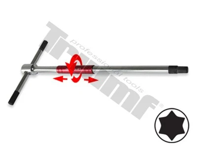Kľúč "T" Torx, rýchloskrutkovací driek, Crv materiál T10 x 125 mm