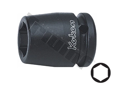 kovaná 1/2" hlavica, 6 hran, 8 mm