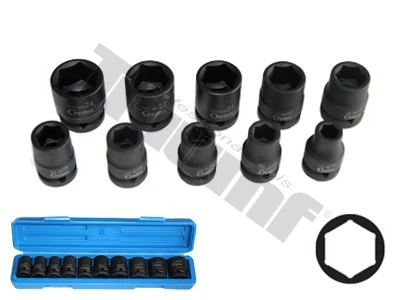 Sada kovaných hlavíc 6 - hranných, 1/2" vstup, 10 - dielna