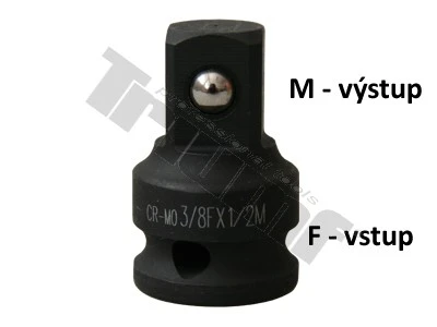 Redukcia kovaná, vstup 1/4" - výstup 3/8"  vstup 3/8" - výstup 1/2"