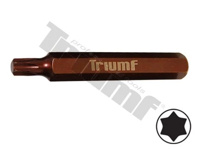 Bit Torx nevŕtaný, 10 mm driek, dĺžka 75 mm T40