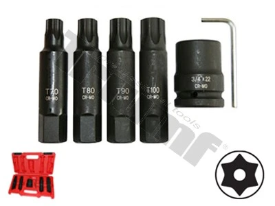 Sada tvrdených bitov 3/4" bitov, 6 - dielna