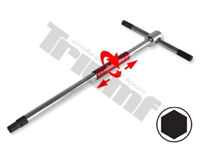 Kľúč “T“ inbus, rýchloskrutkovací driek, Crv materiál 12 x 320 mm