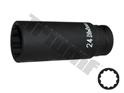 hlavica  kovaná 1/2" 12-hran. 24mm, predĺžená, tenkostenná