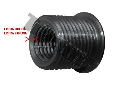 Závitová vložka extra hrubá s golierom M10 x 1,0 x 12 mm x M14 x 1,25 x 12 mm