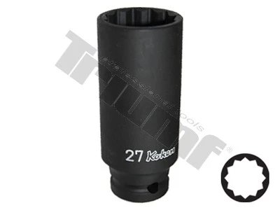 hlavica kovaná 1/2" 12-hran. 27mm, predĺžená, tenkostenná