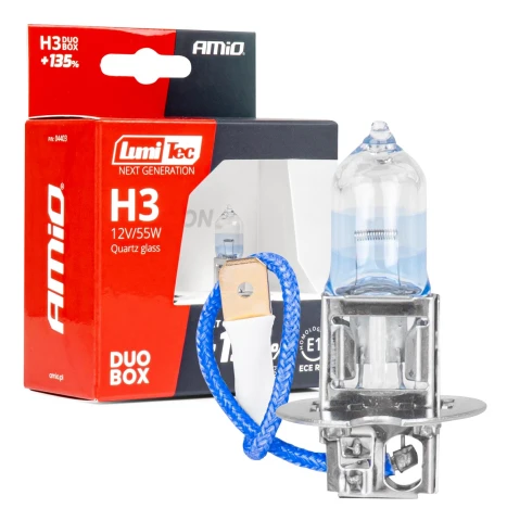 AMIO 12V/55W H3 LumiTec NEXT GENERATION +135% DUO blister