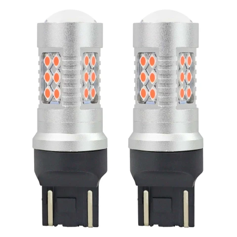 AMIO LED žiarovky CANBUS 24SMD 3030 1157 T20 7443 21/5W Červená 12V/24V