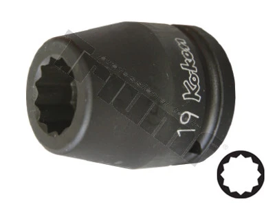 hlavica 12-hran 19 mm na remenice VW