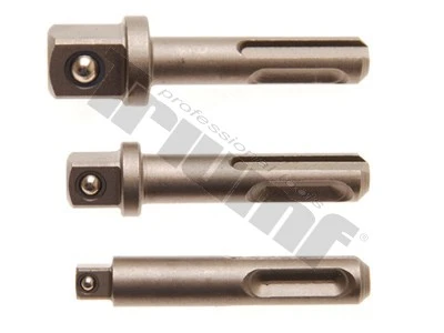 sada ADAPTÉRov , VÝSTUP 1/4“- 3/8” - 1/2”, SDS upnutie, 3 - dielna
