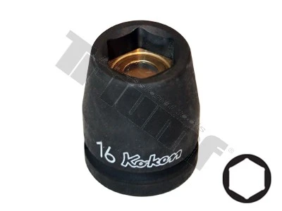 kovaná 1/2" hlavica, 6 hran s magnetom, 16 mm