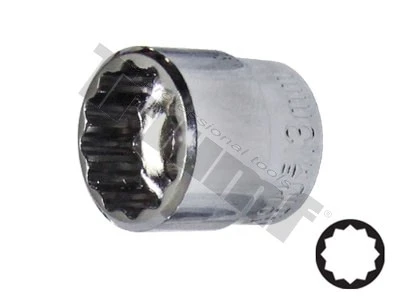 Hlavica 1/4" nízky profil 13 mm