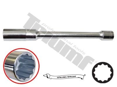 Hlavica 1/2" profil 12-hran, extra dlhá 250mm 22 mm