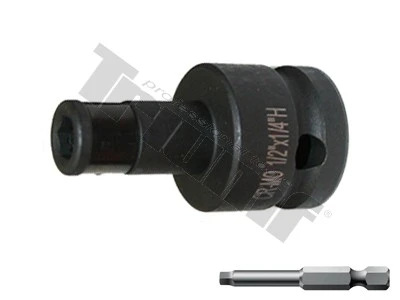 Adaptér kovaný 1/2" vstup na 1/4" bity