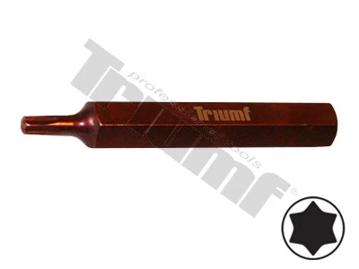 Bit Torx nevŕtaný, 10 mm driek, dĺžka 75 mm T10
