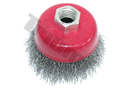 Kotúč drôtený hrncový, M14x2, vlnitý drôt 0,3 mm Ø 100 mm