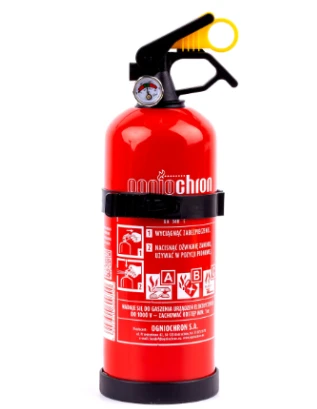 Práškový hasiaci prístroj s manometrom a vešiakom - 1 kg