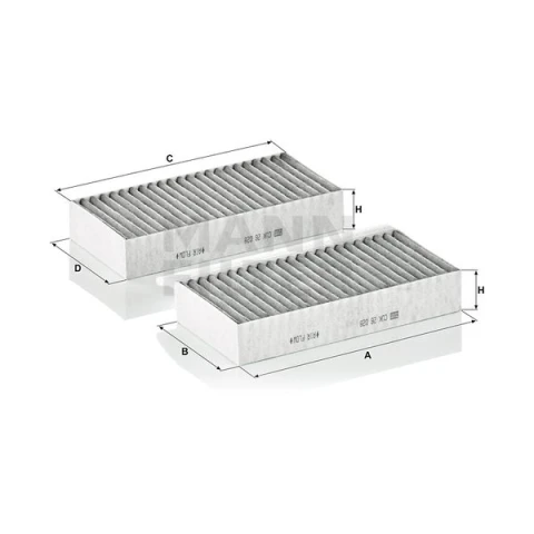 Kabínový filter MANN FILTER CUK 26 028-2