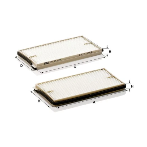 Kabínový filter MANN FILTER CU 22 002-2