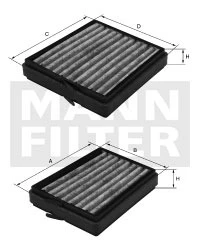 Kabínový filter MANN FILTER CU 21 000-2