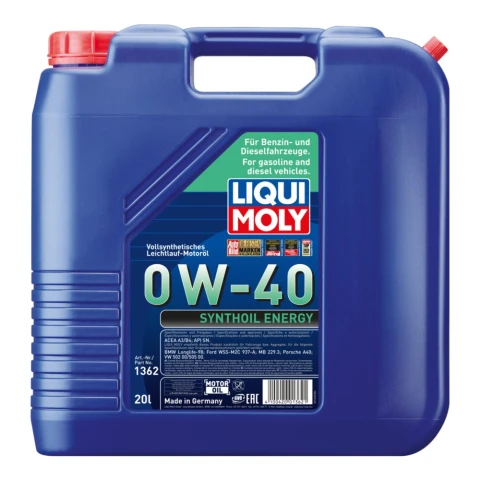LIQUI MOLY SYNTHOIL ENERGY 0W-40 - 20l