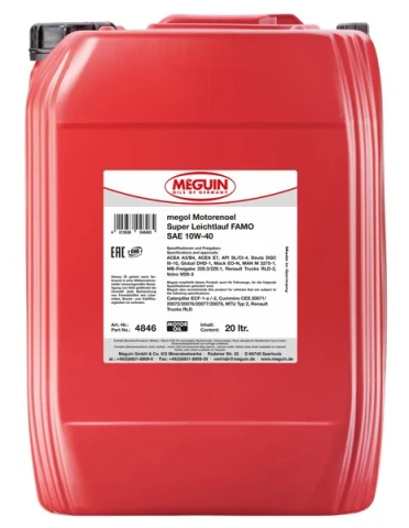 MEGOL MOTORENOEL SUPER LEICHTLAUF FAMO 10W-40 - 20l