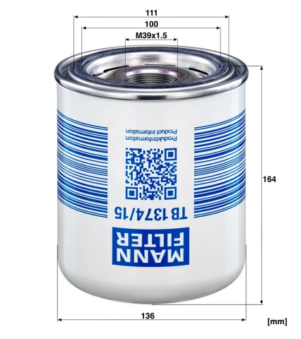 Vysúšač vzduchu MANN FILTER TB 1374/15 x